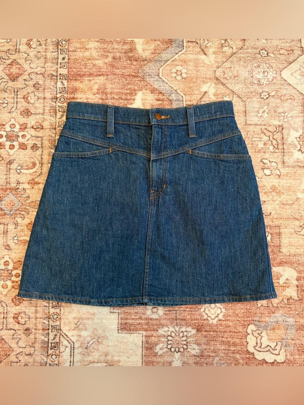 Madewell Dark Blue Denim Mini Skirt